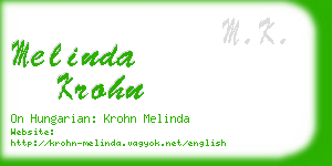 melinda krohn business card